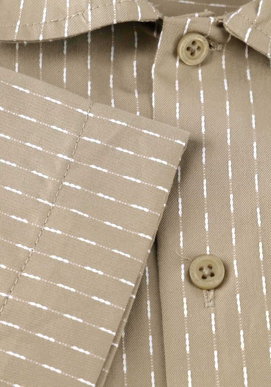 Khaki WOODBIRD Casual-Oberhemd WBWANG SHIKO SHIRT - large