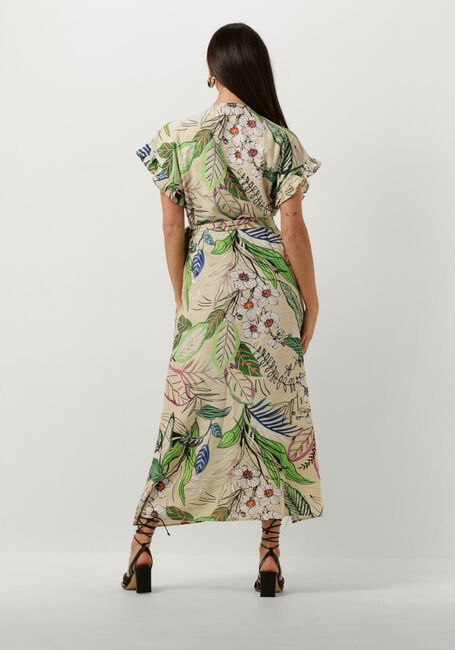 Sand JANSEN AMSTERDAM Maxikleid WB566 PRINTED WRAP LONG DRESS - large