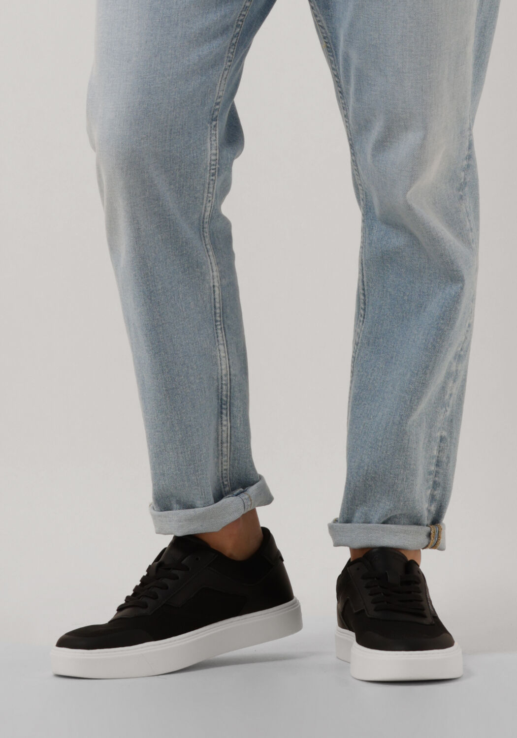 Schwarze CALVIN KLEIN Sneaker Low LOW TOP LACE UP KNIT - large