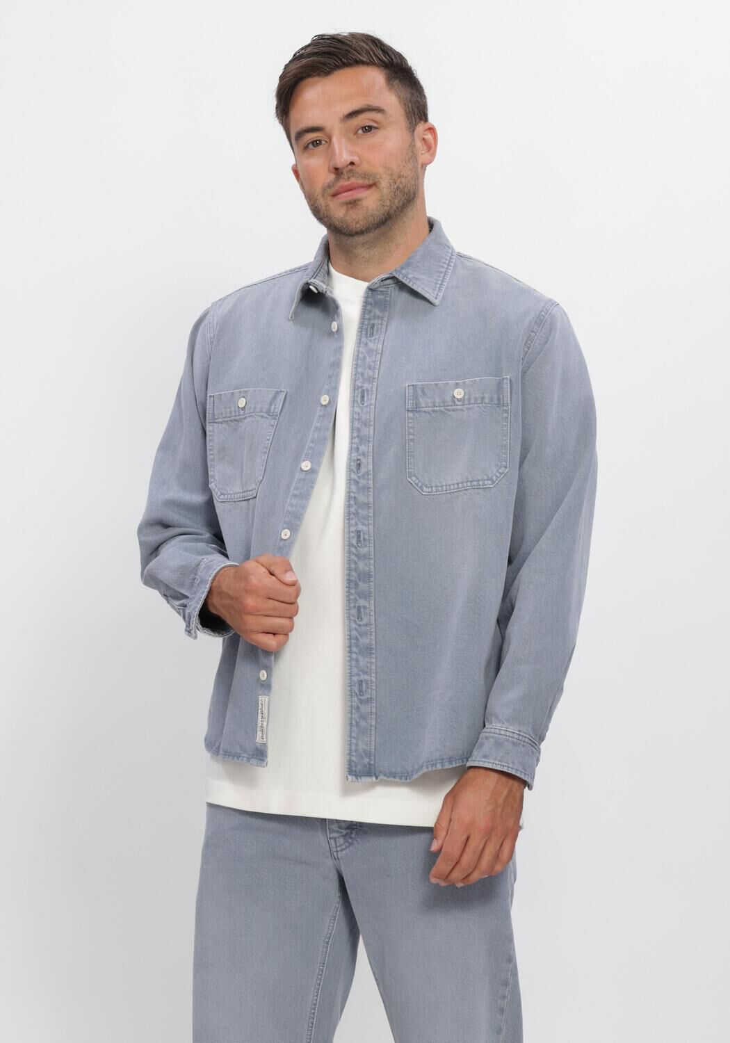 Hellblau BUTCHER OF BLUE Overshirt BLAINE GARMENT DYE OVESHIRT - large