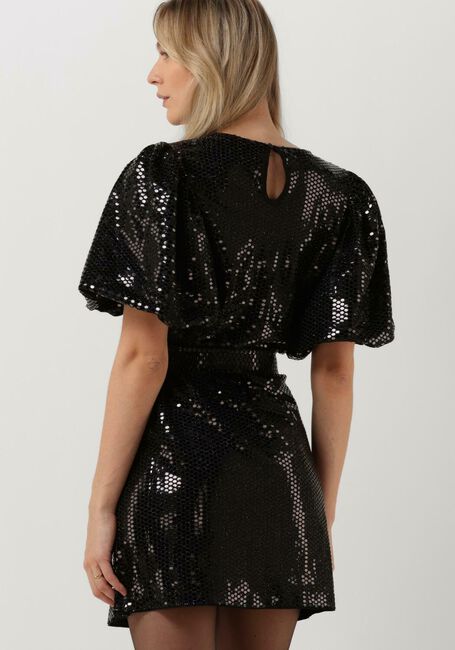 Schwarze SELECTED WOMEN Minikleid SANDY 3/4 SHORT O-NECK DRESS - large