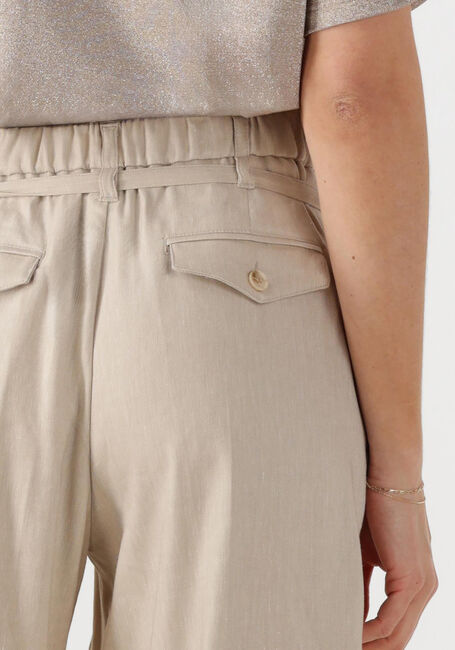 Beige SUMMUM Hose TROUSERS WIDE LINEN BLEND TWILL - large