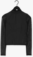 Schwarze NA-KD Top RECYCLED POLO NECK MESH TOP