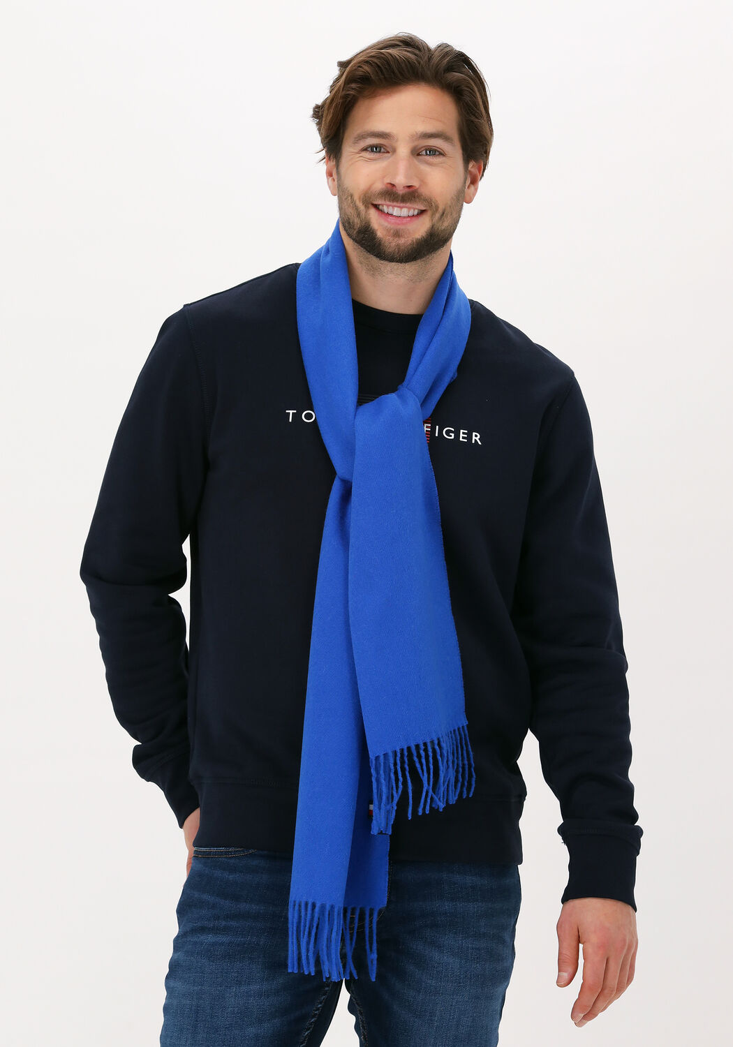 Blaue TOMMY HILFIGER Schal UPTOWN WOOL SCARF