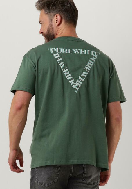 Dunkelgrün PUREWHITE T-shirt TSHIRT WITH SMALL LOGO AT SIDE AND BIG BACK EMBROIDERY - large