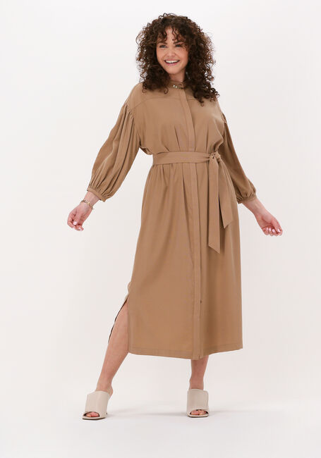 Beige SIMPLE Midikleid WOVEN DRESS NIA STRUC - large