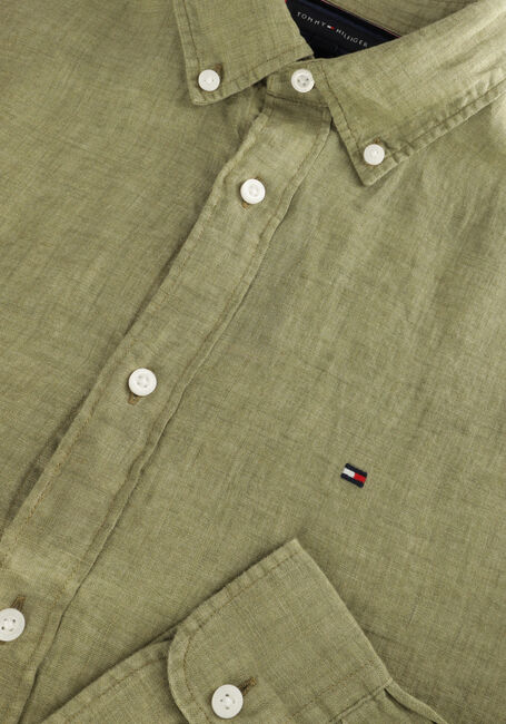 Olive TOMMY HILFIGER Casual-Oberhemd PIGMENT DYED LI SOLID RF SHIRT - large