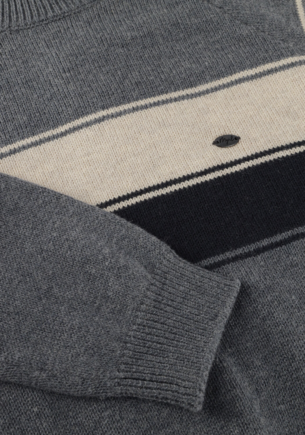 Graue MAYORAL Pullover STRIPES JUMPER - large