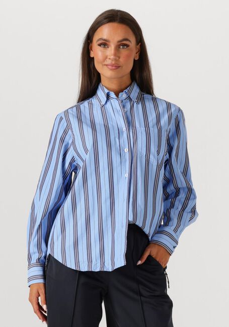 Blaue HAUTE L'AMITIÉ Blusen BUTTON DOWN STRIPE SHIRT - large