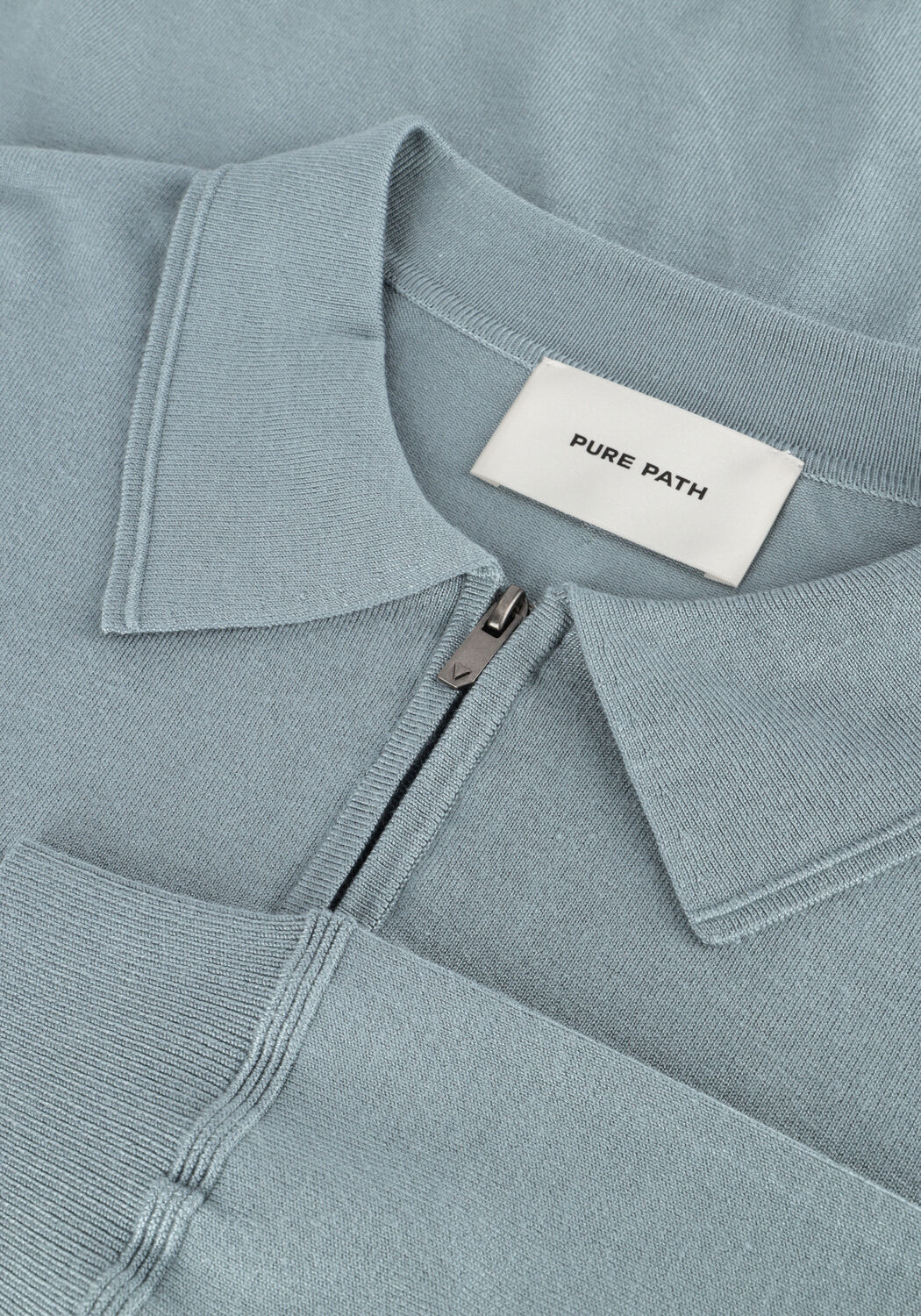 Blaue PURE PATH Polo-Shirt REGULAR FIT KNITWEAR POLO806 - large