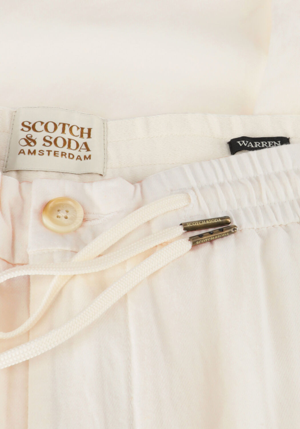 Wei&szlig;e SCOTCH & SODA Hose WARREN - STRAIGHT FIT TWILL JOGGER - large