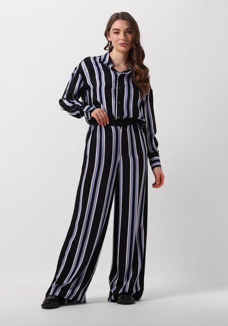Schwarze VANILIA Blusen BLOUSE STRIPED FIT ADJUSTABLE - large