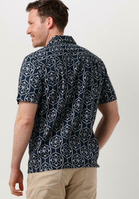 Dunkelblau PURE PATH Casual-Oberhemd SHORTSLEEVE WITH ALL-OVER-PRINT - large