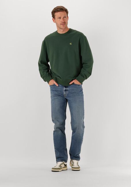 Dunkelgrün CALVIN KLEIN Sweatshirt LS EU 350TERRY MONOGRAM CN SWEAT - large