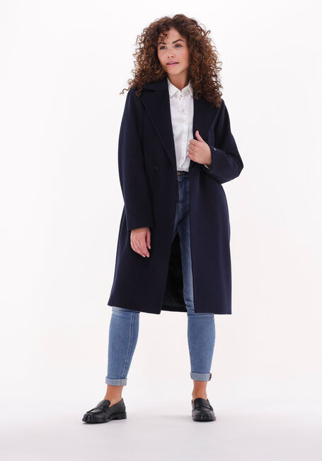Dunkelblau TOMMY HILFIGER M&auml;ntel WOOL BLEND DB BELTED COAT - large