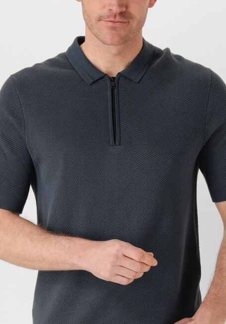 Blaue CAST IRON Polo-Shirt SHORT SLEEVE POLO REGULAR FIT COTTON MODAL - large