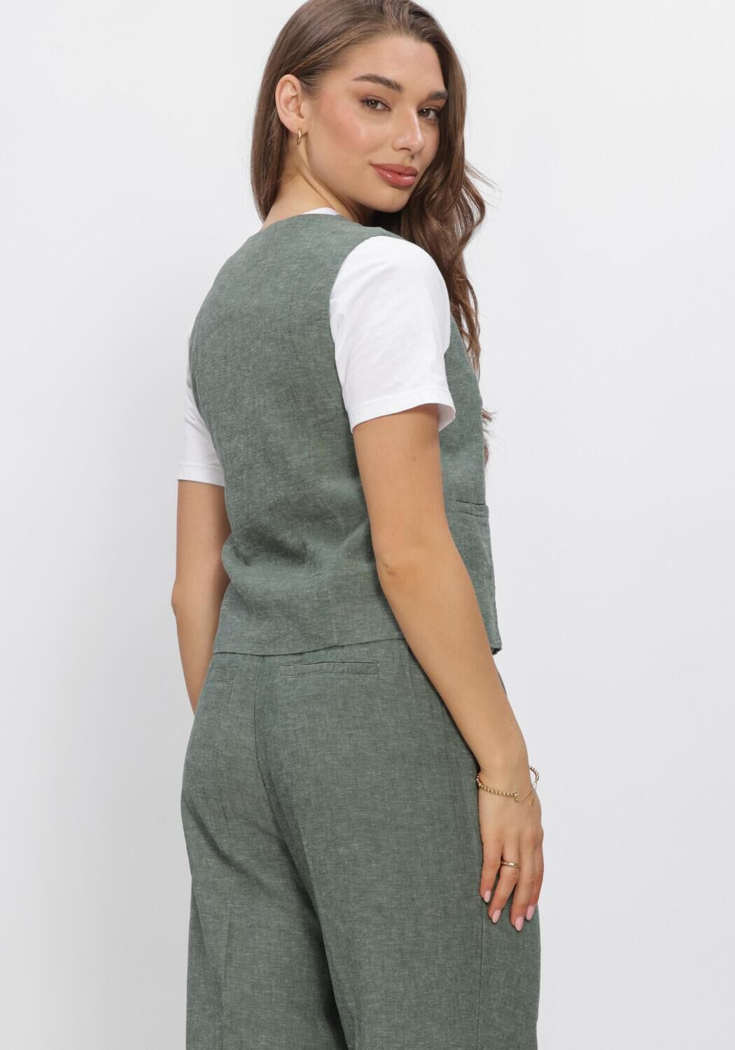 Gr&uuml;ne MSCH COPENHAGEN Jacken MSCHVIANA GINIA V NECK WAISTCOAT - large