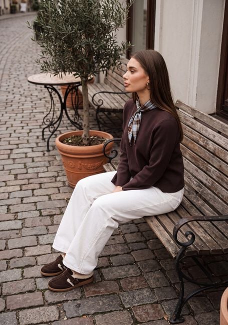 Braune OBJECT Pullover OBJREYNARD O-NECK PULLOVER - large