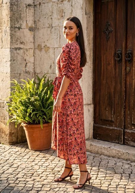 Mehrfarbige/Bunte AAIKO Midikleid PIDA IKAT VIS 512 - large