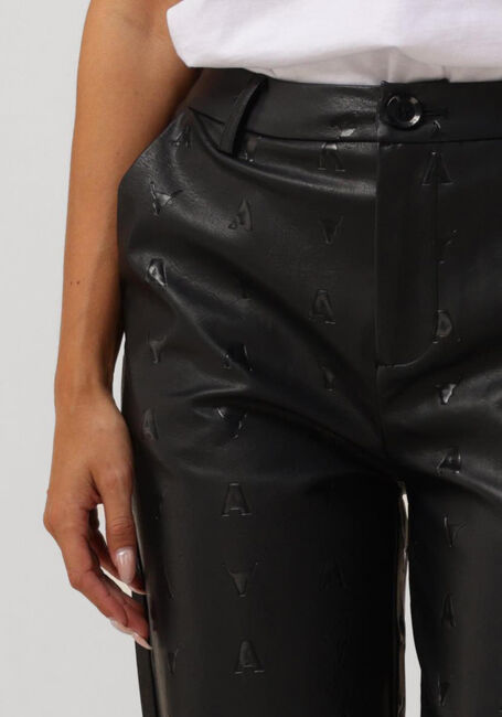 Schwarze ALIX THE LABEL Hose LOGO FO LEATHER PANTS - large