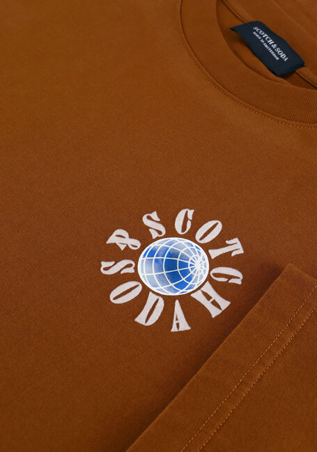 Braune SCOTCH & SODA T-shirt GRAPHIC LOGO REGULAR FIT T-SHI - large