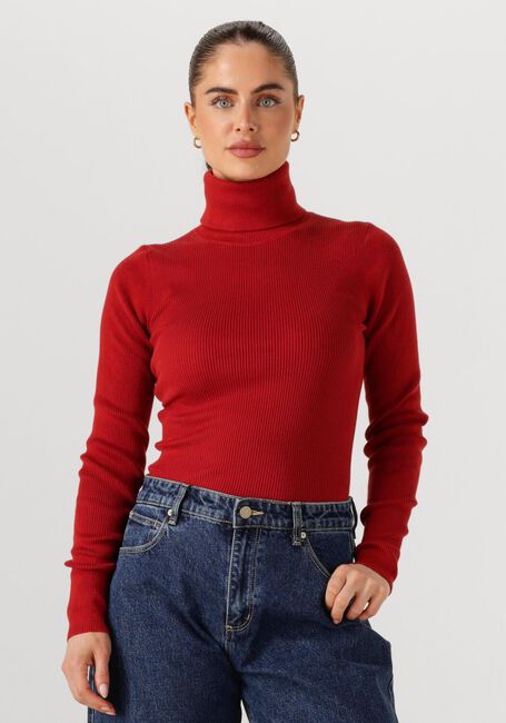 Rote CALVIN KLEIN Rollkragenpullover WOVEN LABEL ROLL NECK - large
