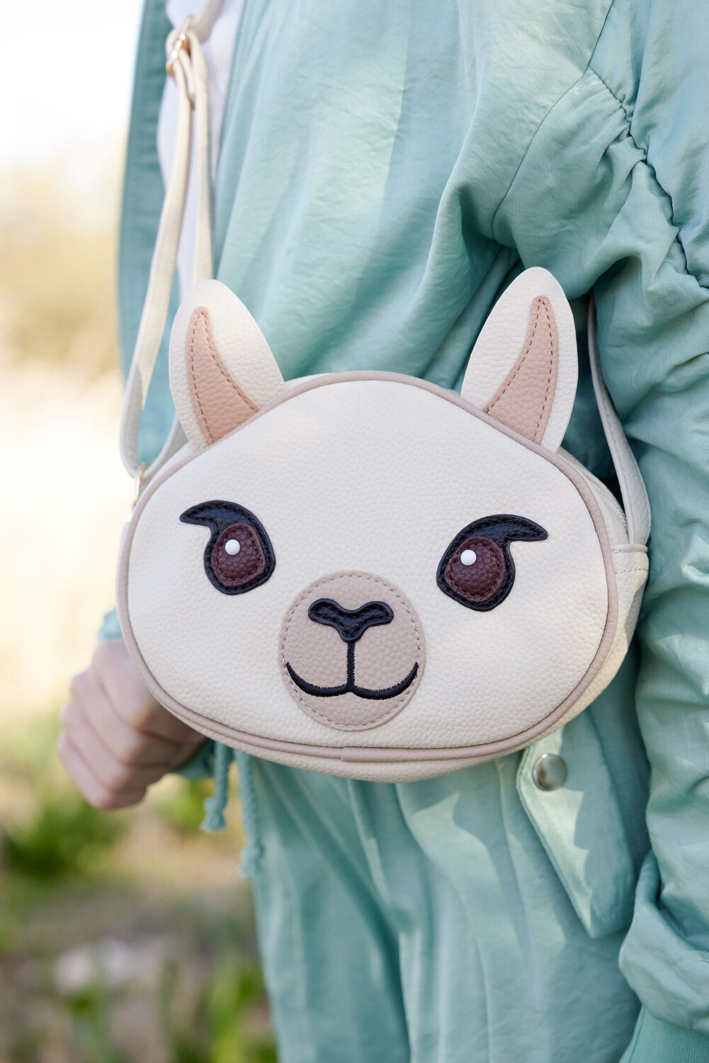 Beige MOLO Umh&auml;ngetasche LLAMA BAG - large