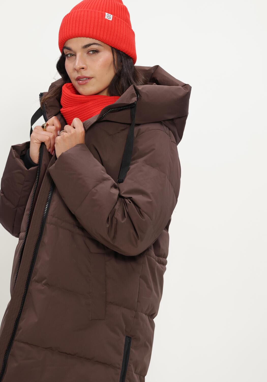 Braune MSCH COPENHAGEN Wattierte Jack MSCHMOLA PAVINARIA JACKET - large