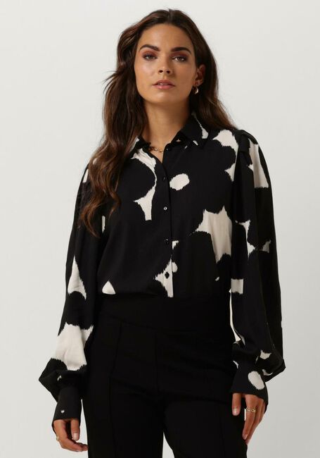 Nicht-gerade weiss JANSEN AMSTERDAM Blusen WBP764 BLOUSE PRINT WITH PUFFSLEEVES - large