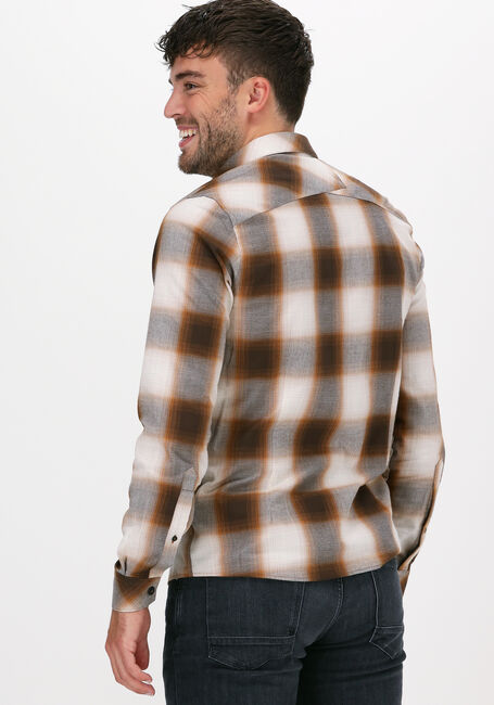 Braune CAST IRON Casual-Oberhemd LONG SLEEVE SHIRT YD SHADOW CH - large