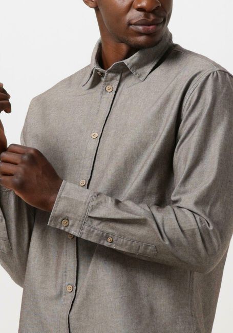 Braune ANERKJENDT Casual-Oberhemd AKLOUIS L/S LINEN SHIRT - large