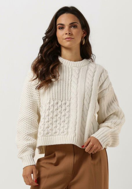 Weiße ENVII Pullover ENBLANCA LS CABEL KNIT 5250 - large