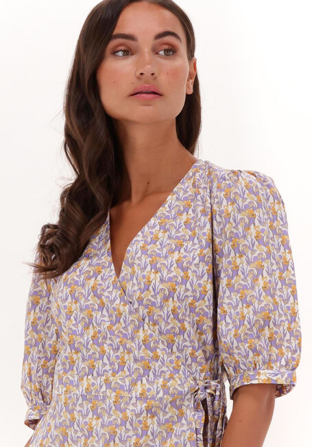 Mehrfarbige/Bunte MSCH COPENHAGEN Minikleid BERIN HADDIS 2/4 WRAP DRESS AOP - large