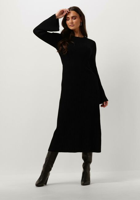 Schwarze GESTUZ Midikleid ANTALIGZ WOOL DRESS - large
