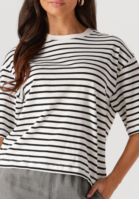 Schwarze CATWALK JUNKIE T-shirt LOOSE FIT STRIPE TSHIRT - large