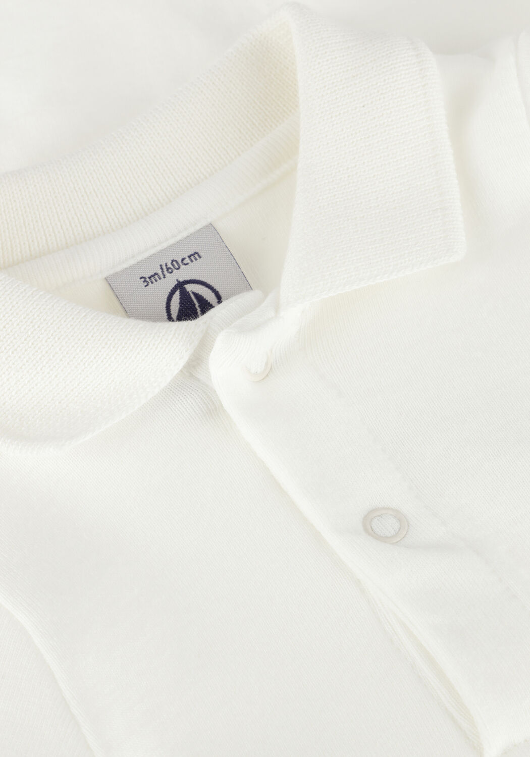 Wei&szlig;e PETIT BATEAU Strampler BODY ML COL POLO - large