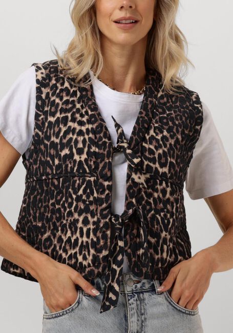 Braune NEO NOIR Gilet CRISSA LEO VEST - large