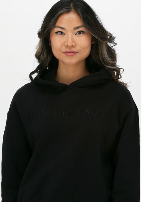 Schwarze ALIX THE LABEL Pullover LADIES KNITTED CROPPED HOODIE - large
