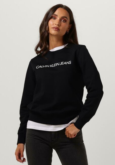 Schwarze CALVIN KLEIN Pullover INSTITUTIONAL CORE LOGO CN - large