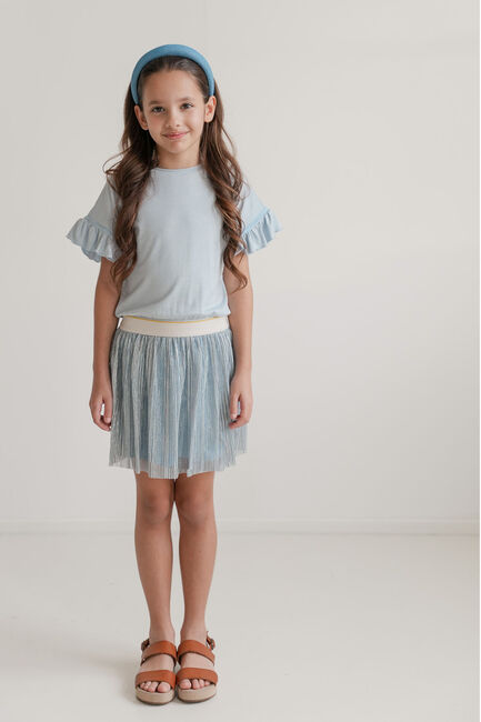 Silberne LIKE FLO Minirock SARA FLO PLISSE SKIRT - large
