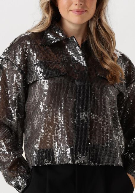 Silberne COPENHAGEN MUSE Blusen CMTRUCKER-JACKET - large