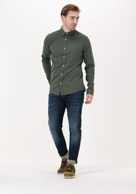 Grüne CAST IRON Casual-Oberhemd LONG SLEEVE SHIRT TWILL JERSEY - large