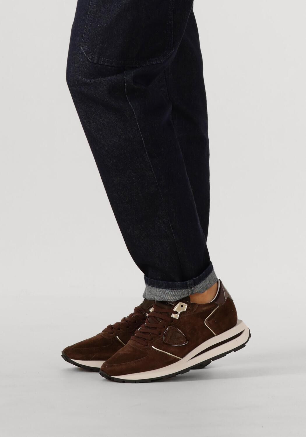 Braune PHILIPPE MODEL Sneaker Low TROPEZ HAUTE LOW WOMAN - large