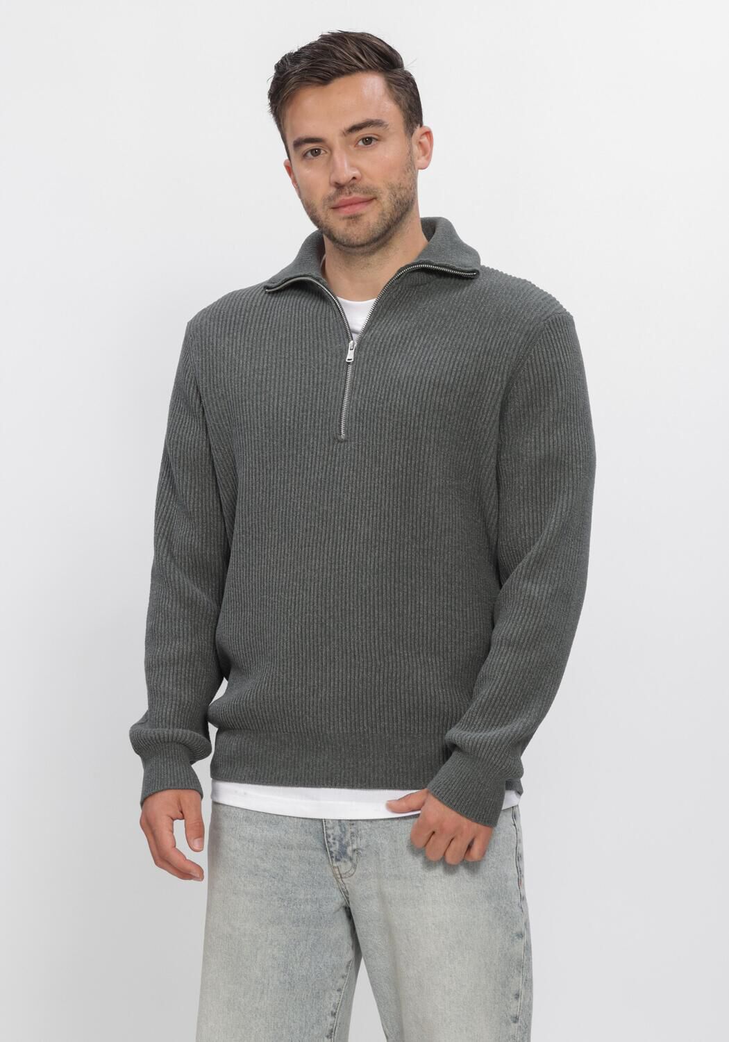 Dunkelgrau DSTREZZED Pullover DS_JOSIAH SKIPPER - large