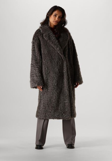 Graue STAND STUDIO Fake-Fur-Jack NICOLE COAT - large