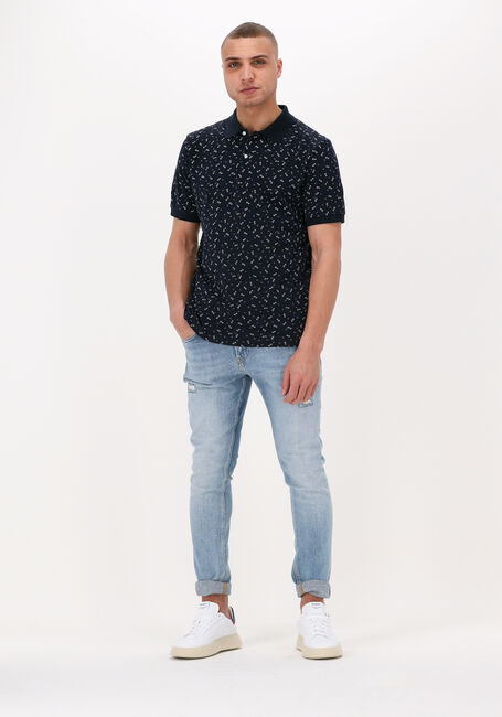 Dunkelblau SCOTCH & SODA Casual-Oberhemd PRINTED PIQUE POLO IN ORGANIC COTTON - large