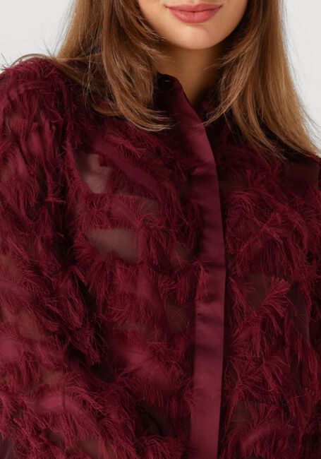 Bordeaux SELECTED WOMEN Blusen SLFMYLINE LS FLUFFY CROPPED SHIRT - large