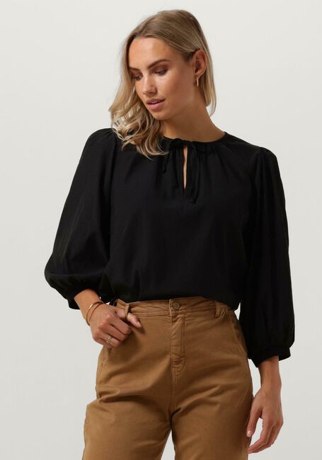 Schwarze SUMMUM Top TOP SHORT SLEEVES MODAL BLEND - large