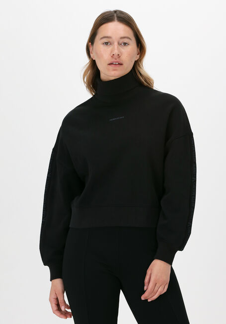 Schwarze CALVIN KLEIN Rollkragenpullover LOGO TRIM ROLL NECK - large