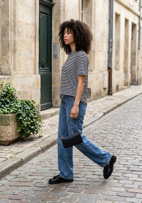Blaue MY ESSENTIAL WARDROBE Wide jeans 05 THE LOUIS 139 HIGH WIDE - large